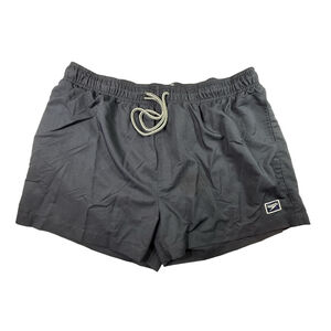 Speedo Swim Trunks Mens Medium Black Drawstring Lined Shorts Beach Pool